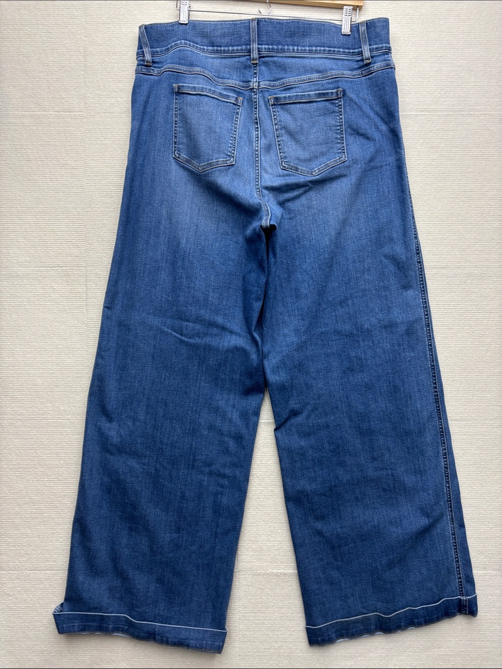 SPANX Blue Wide-Leg Denim Jeans - Picture 5 of 5